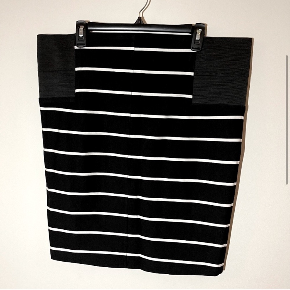 Striped Bodycon Pencil Skirt